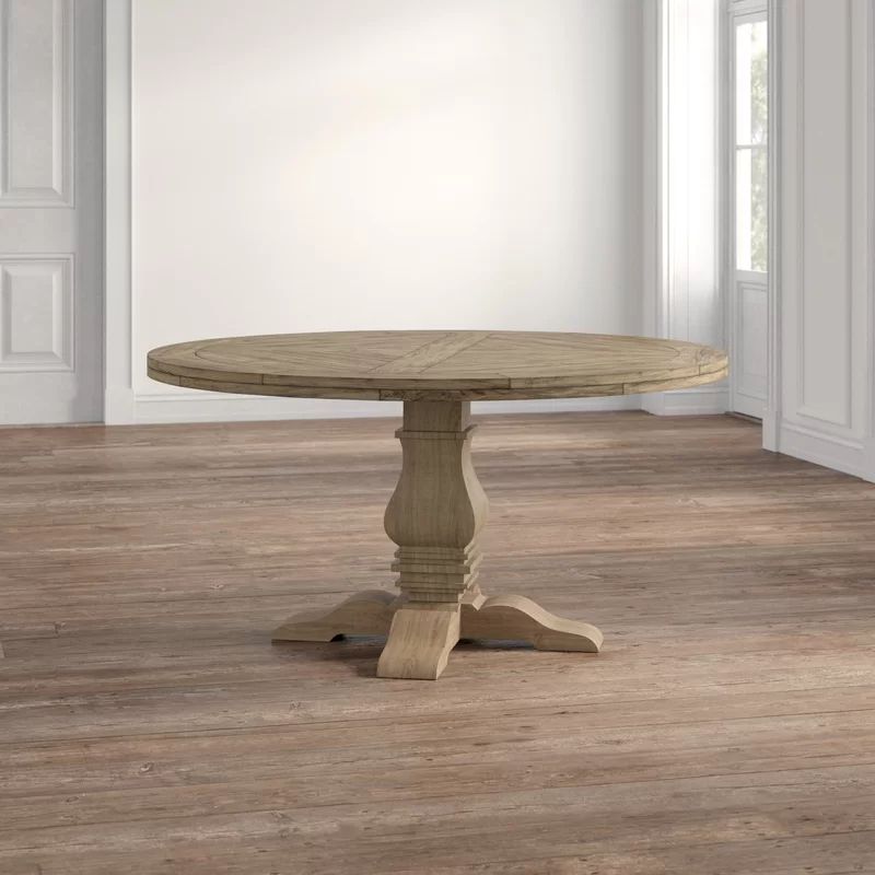 Cheatham 59.75'' Pine Solid Wood Pedestal Dining Table | Wayfair North America