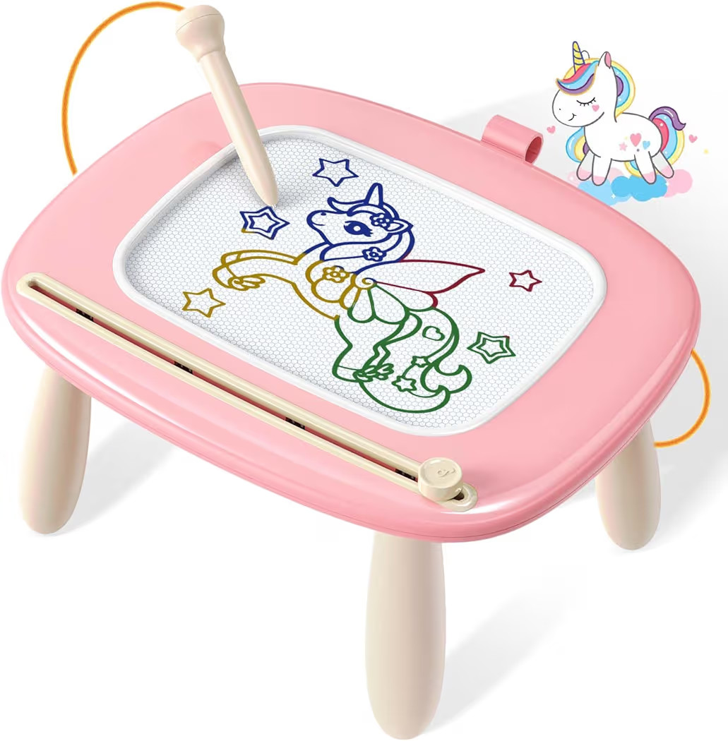 Magnetic Drawing Board, Toddler Girl Toys for 1-2 Year Old, Doodle Board Pad Learning and Educati... | Amazon (US)