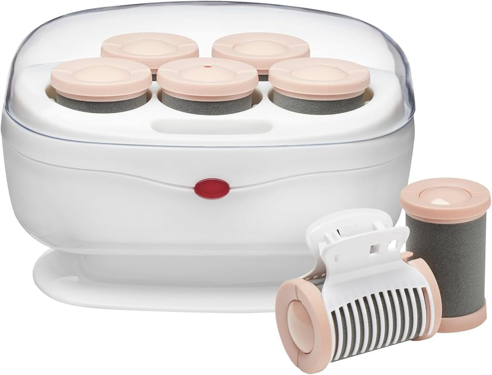 Conair Jumbo Hot Rollers, Medium to Long Hair, 5-Piece, White | Amazon (US)