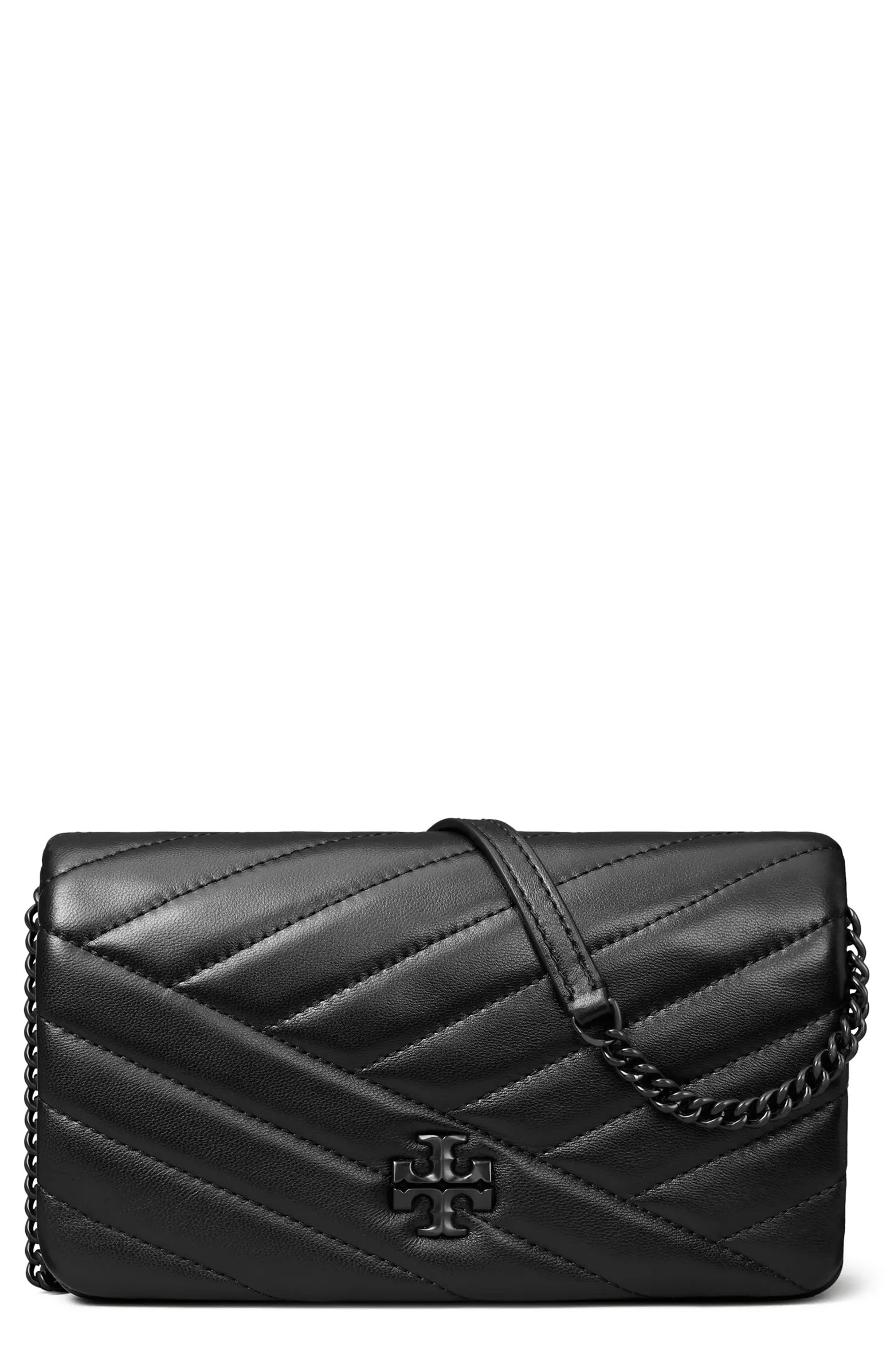 Kira Chevron Quilted Leather Wallet on a Chain | Nordstrom