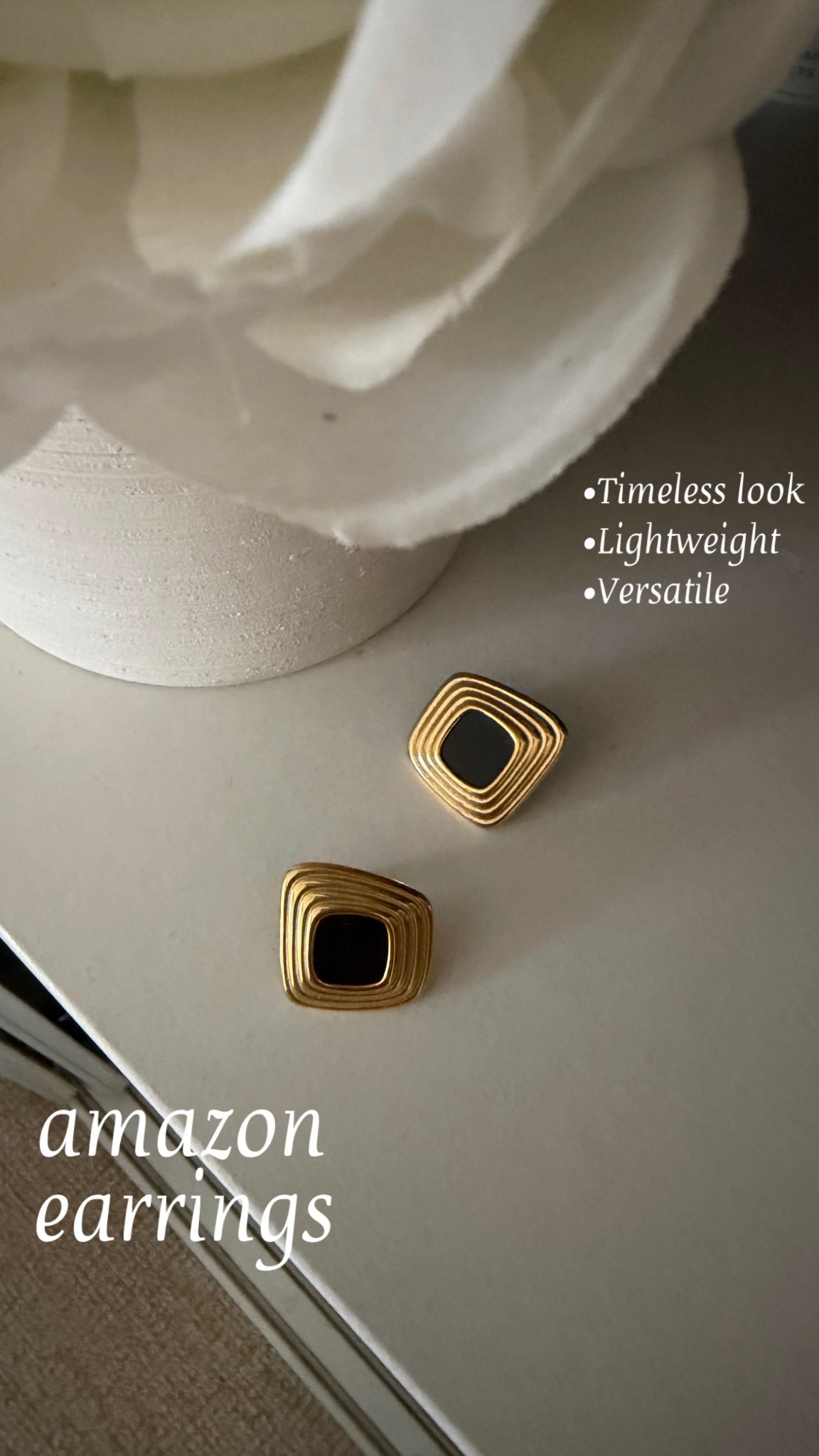 Amazon earrings, these ones are super classy and lightweight. The perfect pair of earrings to elevate any outfit 
Amazon finds