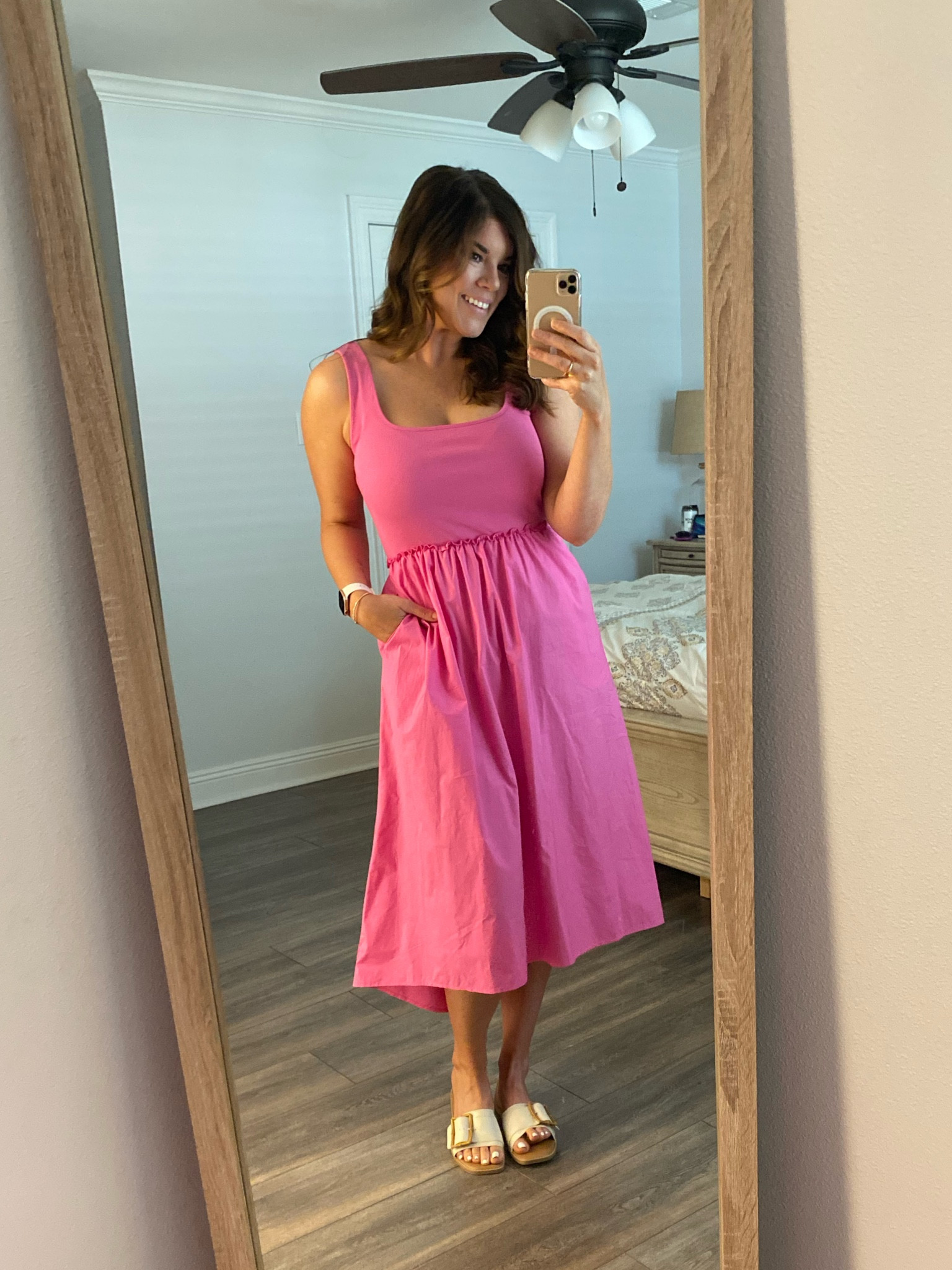 Perfect summer sundress! Size down! So flattering can be dressed up or down:) 
Shoes fit TTS! 

#LTKshoecrush #LTKunder50 #LTKstyletip