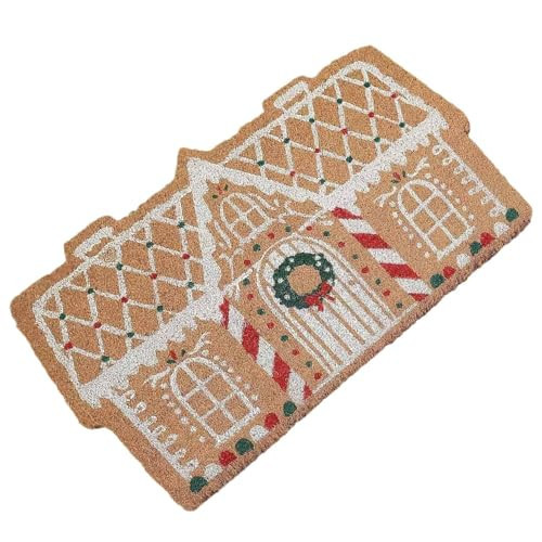 Gingerbread Door Mat，Gingerbread Rug，Christmas Gingerbread Door Mat，Gingerbread House Welcome Door Mat，Outdoor Gingerbread House Decor (1 Pcs, L:23.6 x 35.4 in) | Amazon (US)
