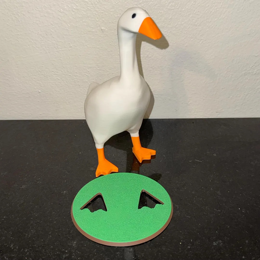 7” Mini Desk Goose Figurine with Removable Base Fun Office Decor 3D Printed Made in the U.S.A. | Etsy (US)