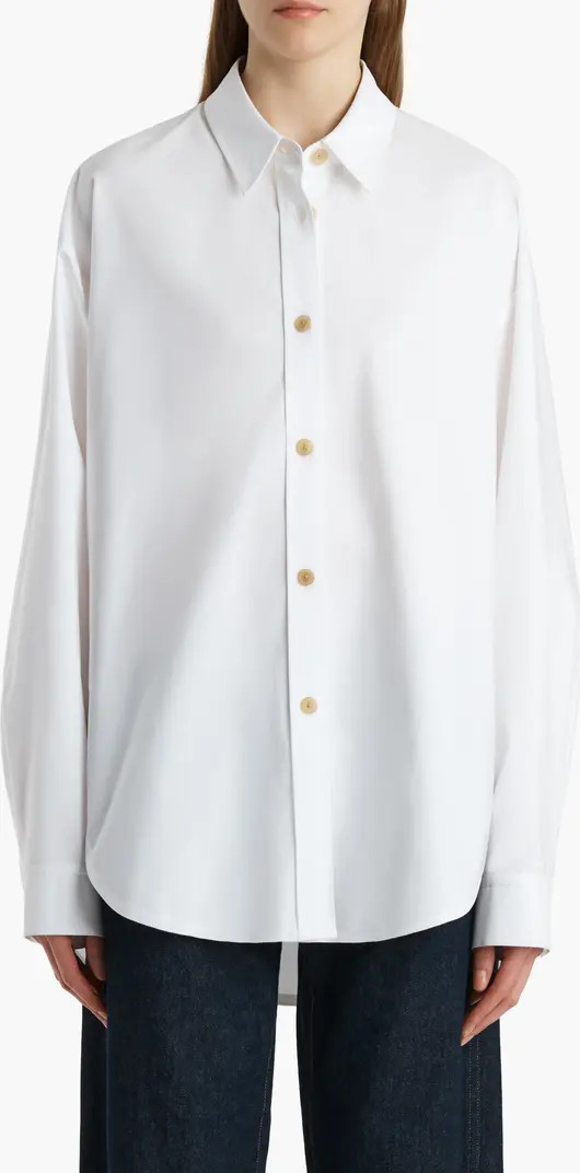 Organic Cotton Poplin Button-Up ShirtKhaite | Nordstrom