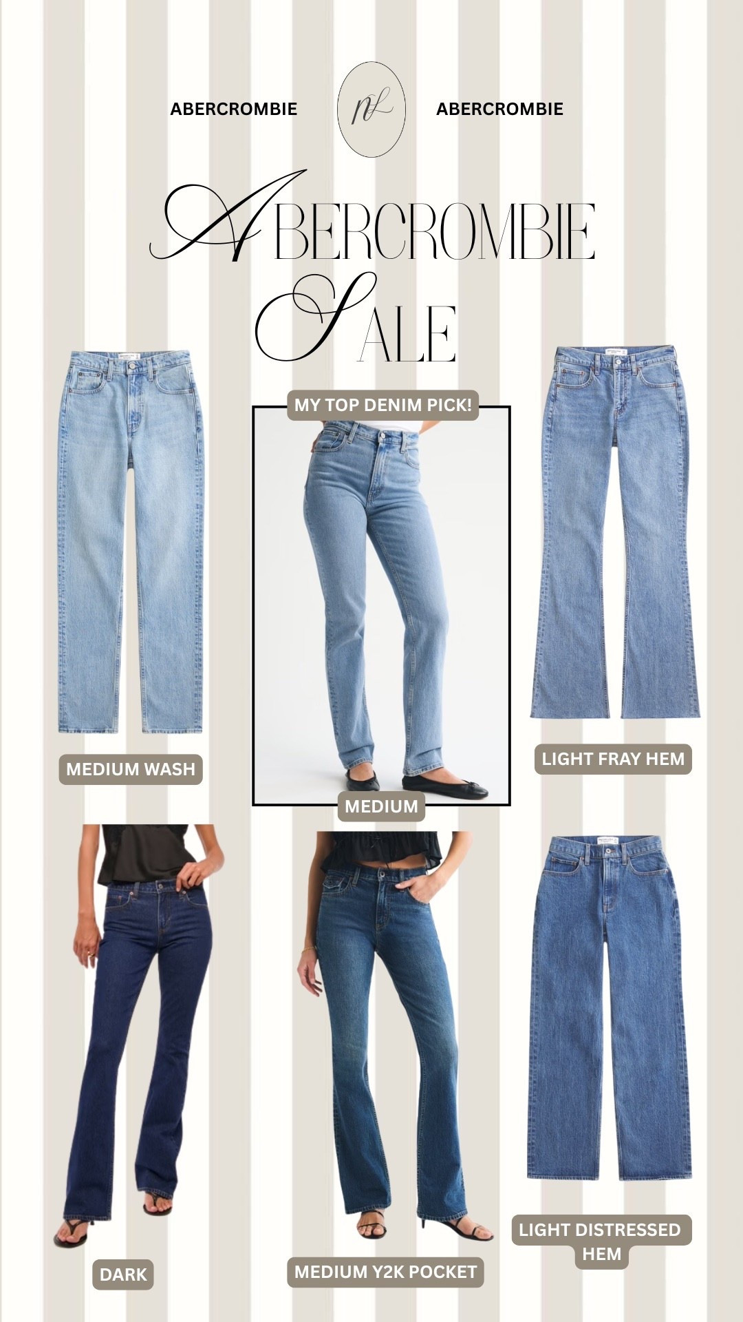 Abercrombie denim sale happening now ends on Monday! 

@abercrombie 

#LTKootd #LTKSaleAlert #LTKmomlife