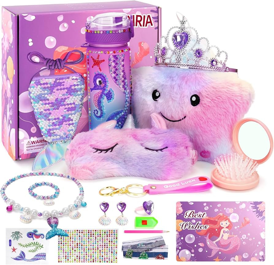 Jenria Mermaid Gifts for Girls Toys Age 6-8, Valentines Day Gifts for Kids, Birthday Gifts for Gi... | Amazon (US)