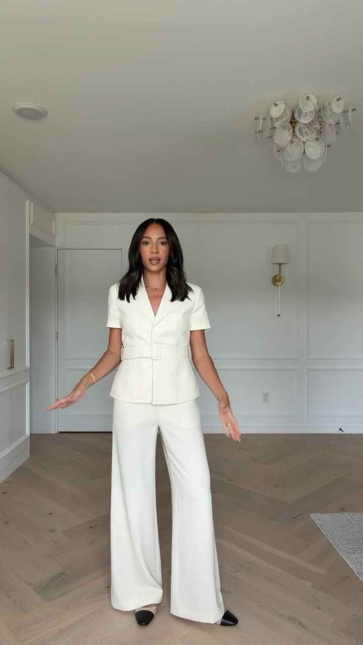 The belt on this jacket cinches the waist and creates a gorgeous silhouette but it is also removable and these pants are so flattering! Wearing size 4 wrap belted jacket and size 6 pants 

workwear, work outfit, office outfit, summer outfit, summer workwear, work conference outfit, chic office outfit

#LTKWorkwear #LTKSeasonal