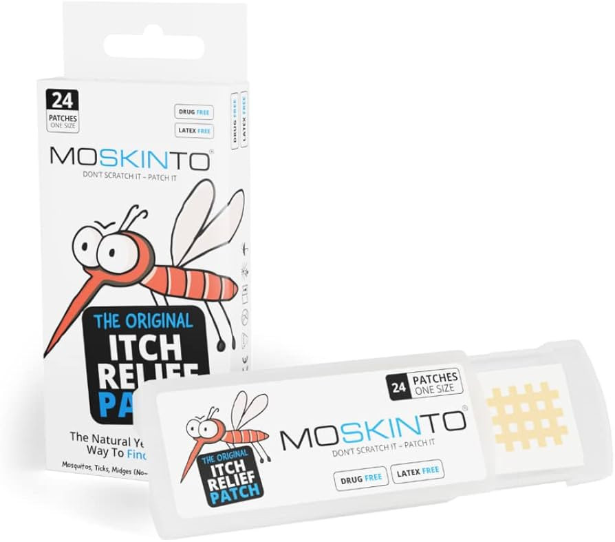 MOSKINTO 24 Patches The Original Itch Relief Patch, All-Natural Insect Bite Relief from Mosquitos... | Amazon (US)