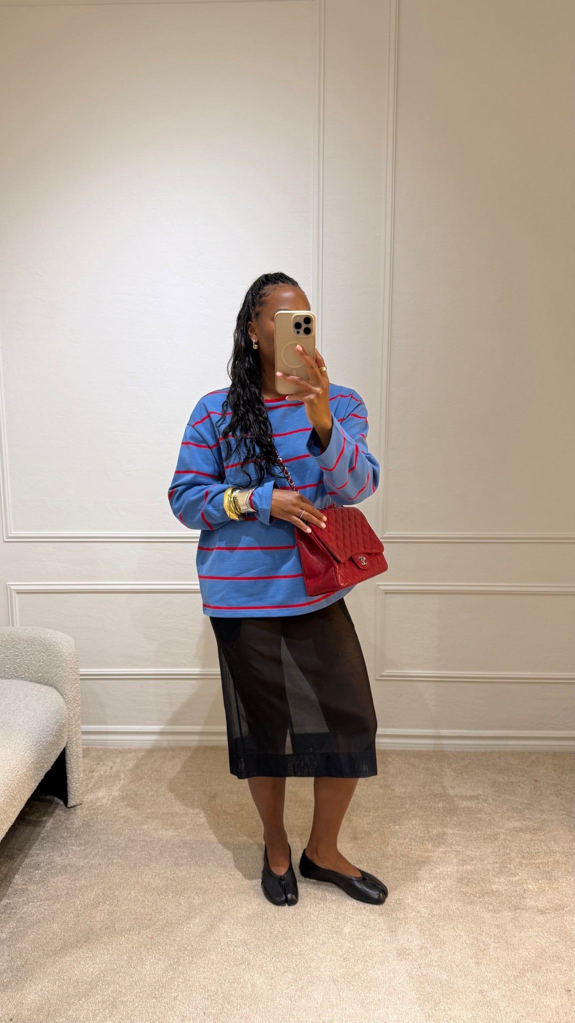 Spring outfit, striped shirt, sheer skirt 

#LTKootd #LTKgrwm