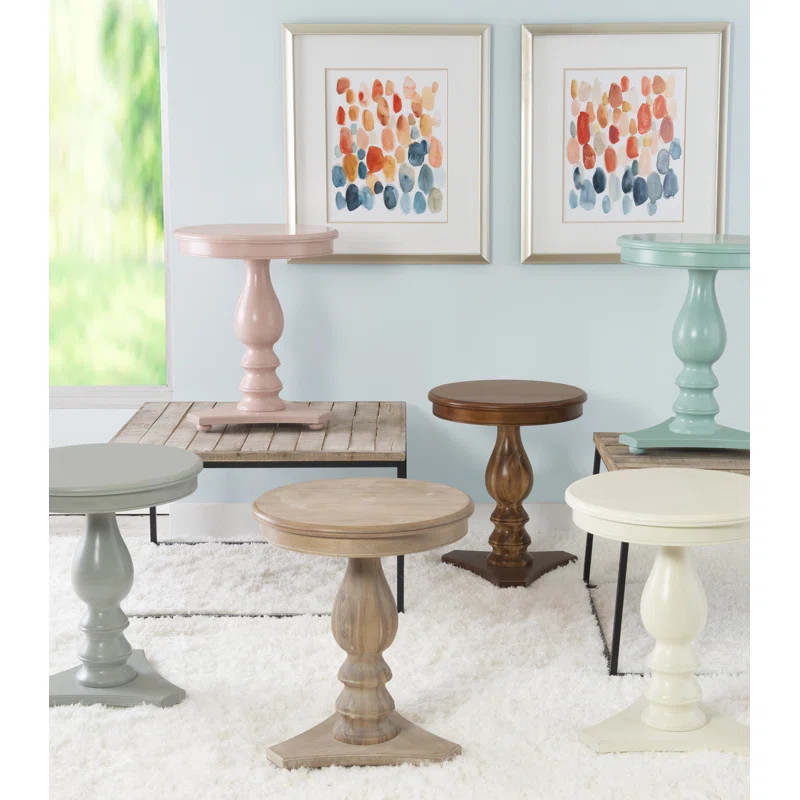 Wilamette 24'' Tall Pedestal End Table | Wayfair North America