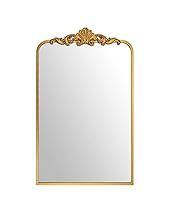 Ruomeng Traditional Wall Mirror, Bathroom Mirror Baroque Inspired Wall Décor, Gold Accent Mirror for | Amazon (US)