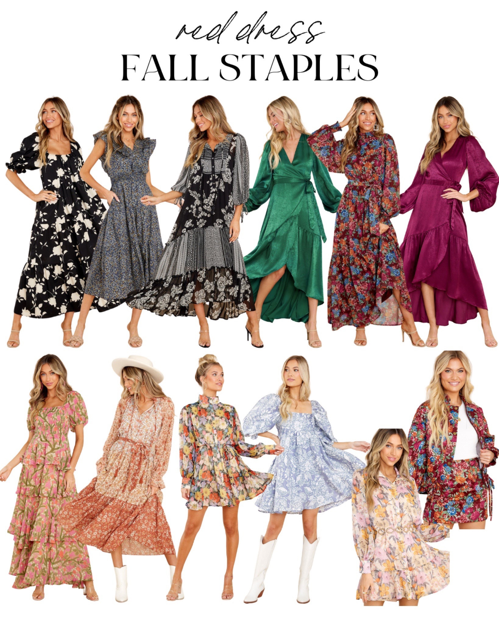 Wedding guest dresses 
Fall dresses 
Fall style 
Maxi 
Midi 
Mini dress 


#LTKunder100 #LTKwedding #LTKstyletip