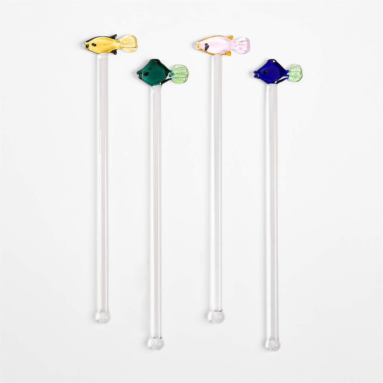 Fish Icon Drink Stirrers, Set of 4 + Reviews | Crate & Barrel | Crate & Barrel