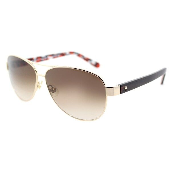 Kate Spade KS Dalia2 3YG Gold Dots Metal Aviator Sunglasses | Bed Bath & Beyond