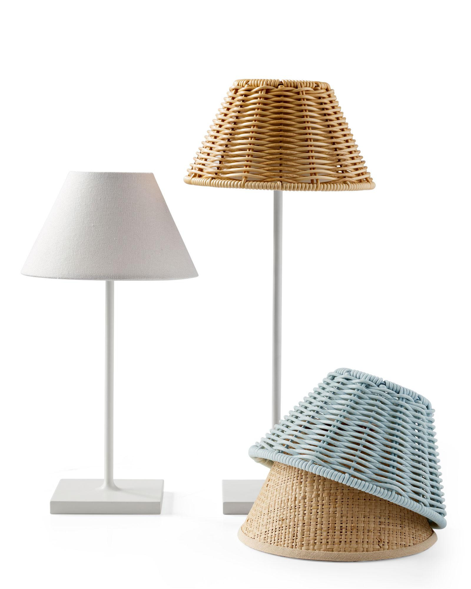 Serena & Lily Raffia Wicker Lamp Shade Cover | Serena and Lily