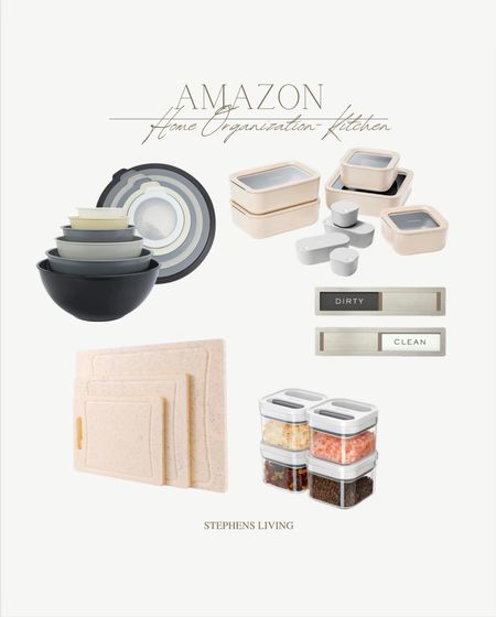 Amazon Home Organization- Kitchen
amazon organization, kitchen organization, neutral kitchen, food storage, food storage containers, cutting board, matching kitchen bowls
#amazonfinds #amazonhome #amazon #founditonamazon

#LTKfindsunder100 #LTKsalealert #LTKhome