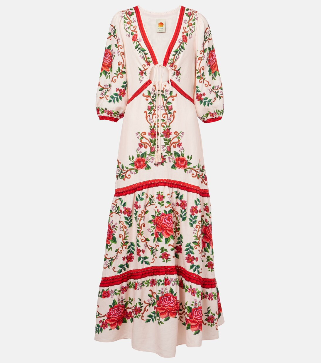 Bedrucktes Maxikleid aus einem Leinengemisch | Mytheresa (DACH)