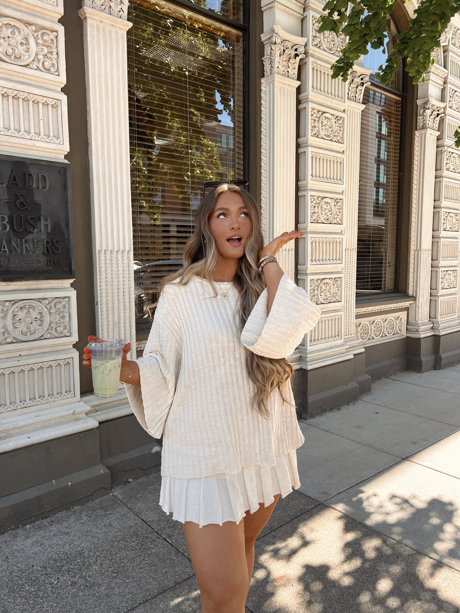 cutest ever free people knit skirt + sweater set in beige/cream.

#LTKSaleAlert #LTKFindsUnder100 #LTKStyleTip