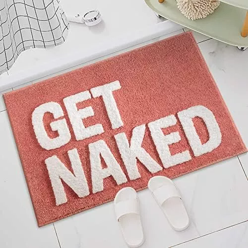 Get Naked Pink & Red Bath Mat