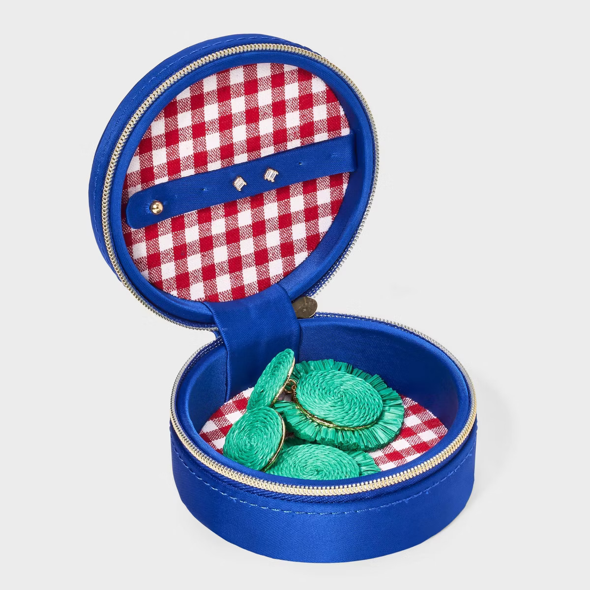 Small Round Crab Travel Jewelry Organizer - A New Day™ Blue/Red | Target