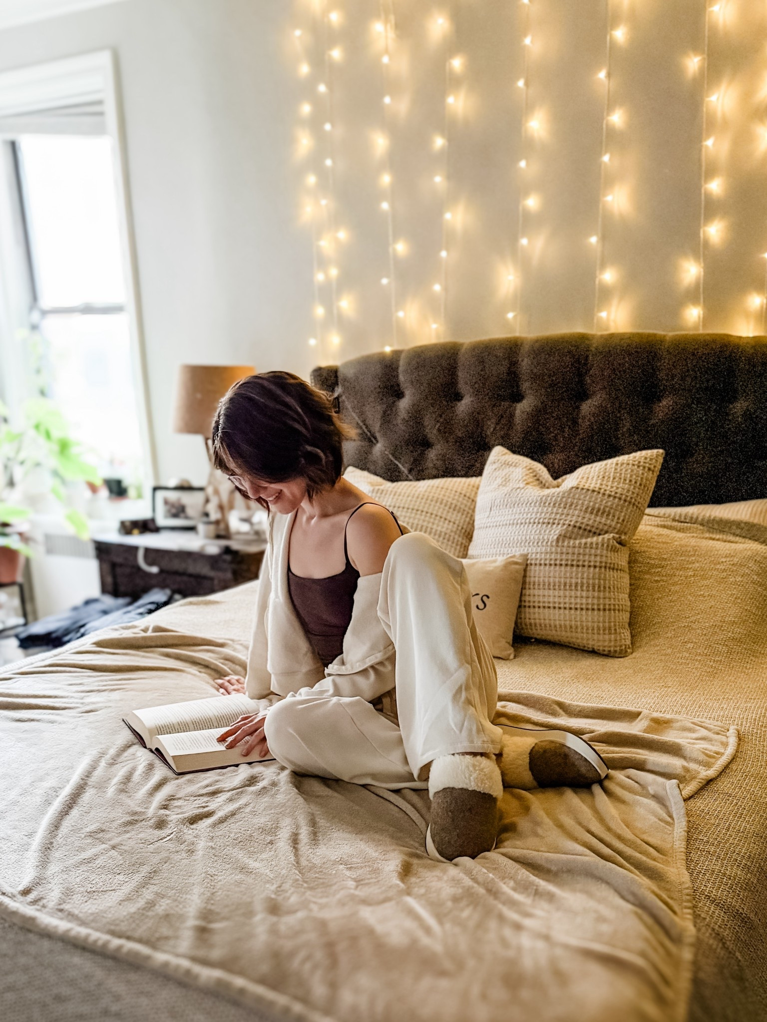 Sup up: TTS
Sweats: TTS
Bra tank: I sized down 
All birds Slippers: Size up 1/2 size. Use code LIZLOVES for a discount #allbirdspartner @allbirds 

#LTKCyberWeek #LTKHome #LTKHoliday