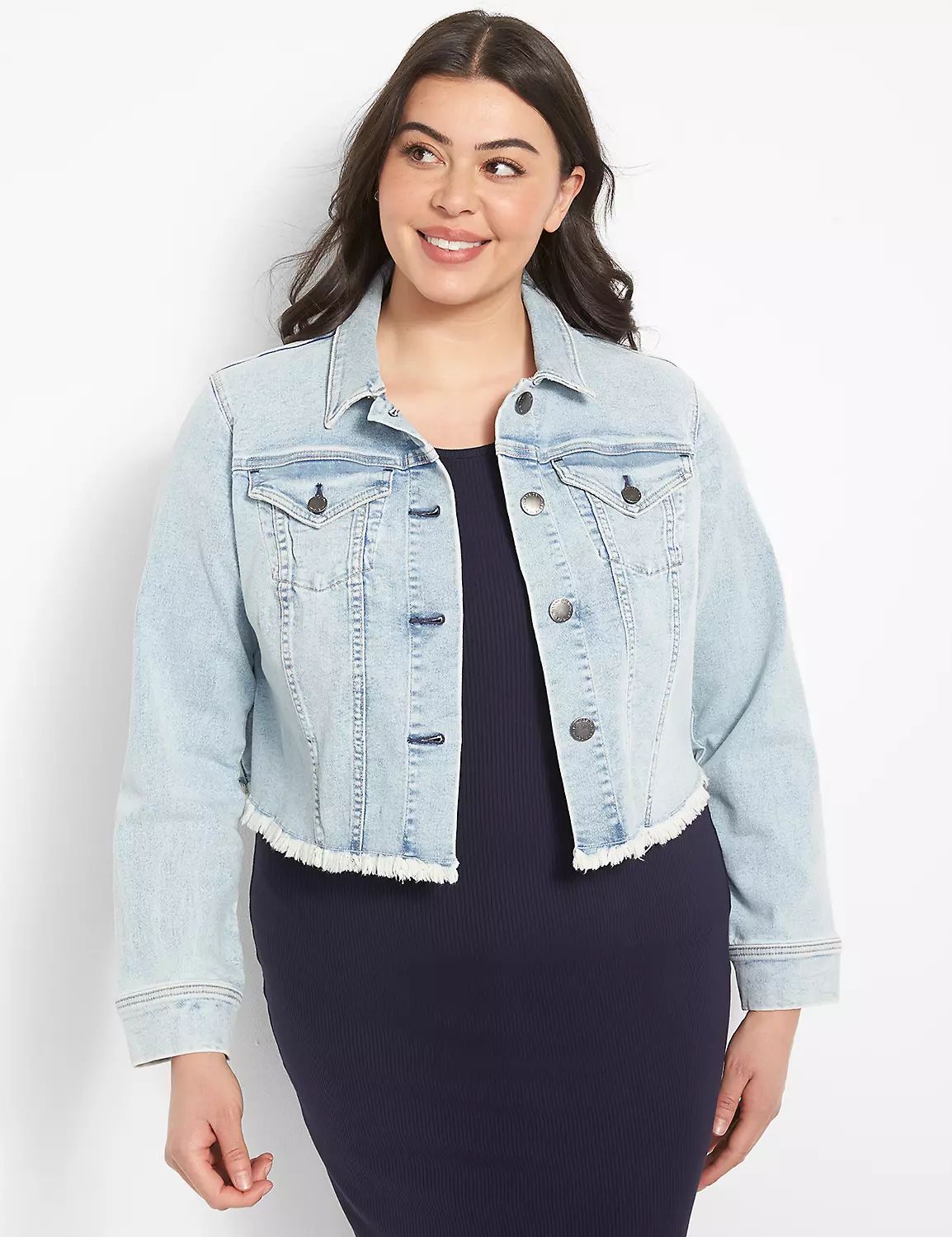 Cropped Denim Jacket - Light Wash | LaneBryant | Lane Bryant (US)