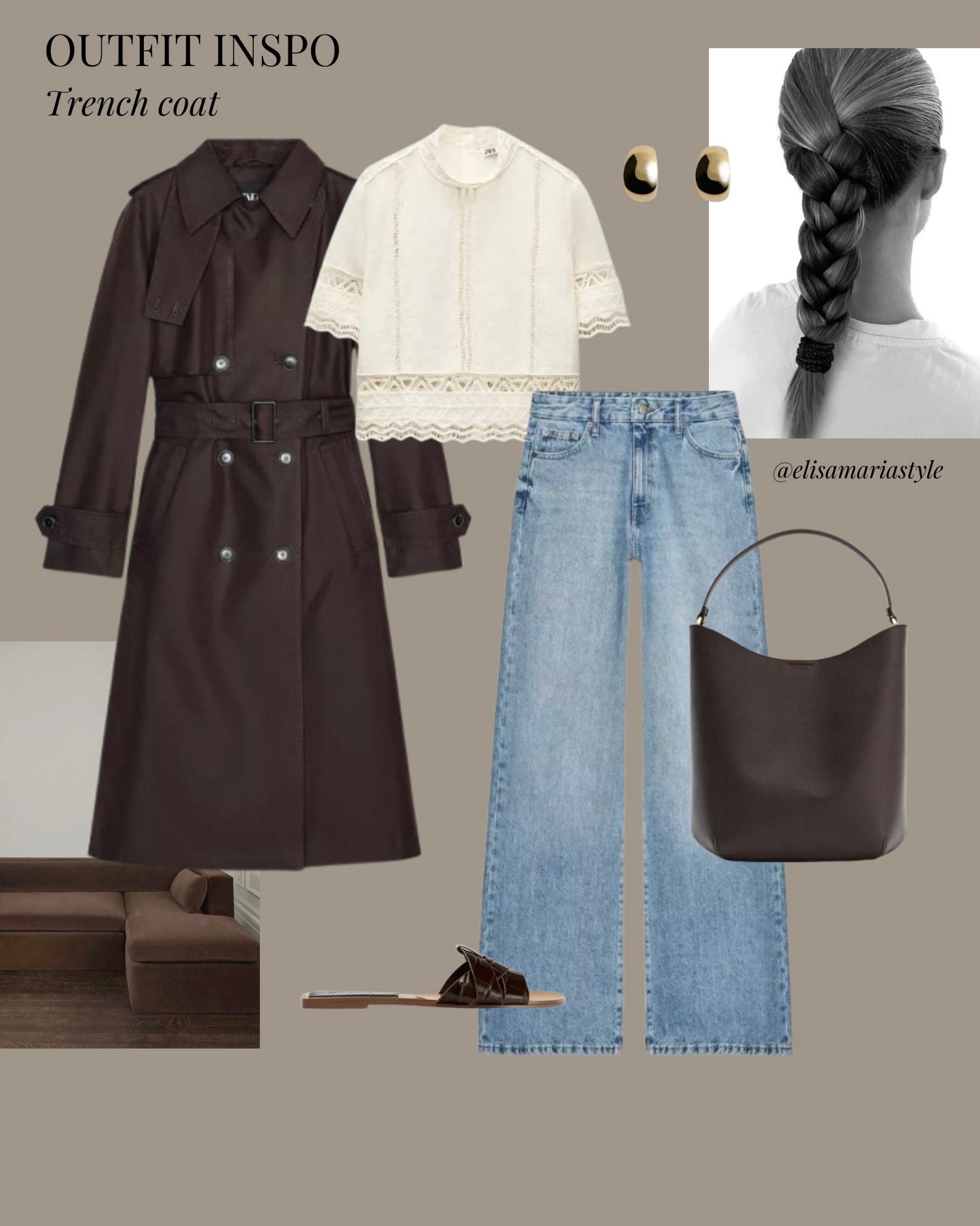 Trench coat outfit idea for spring and summer 🤎

#LTKspring #LTKmodest #LTKworkwear