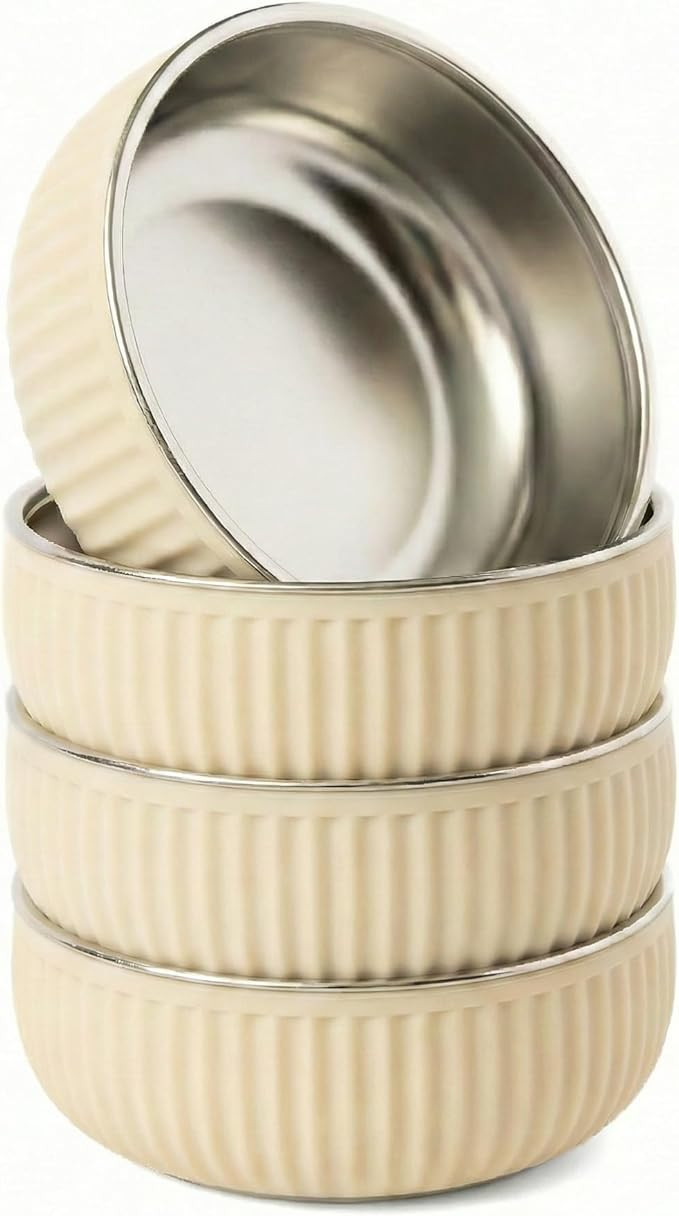 Monkey Proof™ Non-Toxic Stainless Steel Child Bowl 5” with Non-Slip Grooved Silicone Shell, (... | Amazon (US)