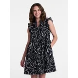 Time and Tru Women's and Women's Plus Tiered Cotton Mini Dress with Flutter Sleeves, Sizes XS-4X | Walmart (US)