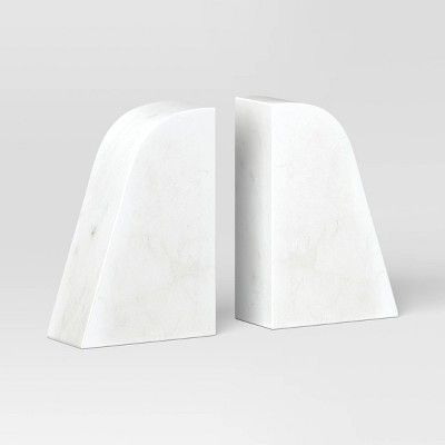 2pc Marble Bookends White - Threshold™ | Target