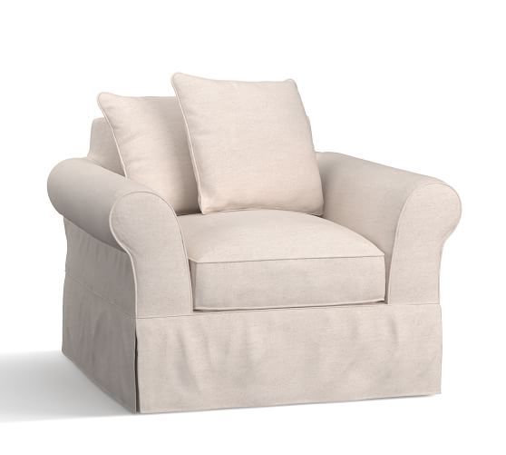 PB Comfort Roll Arm Slipcovered Armchair | Pottery Barn (US)