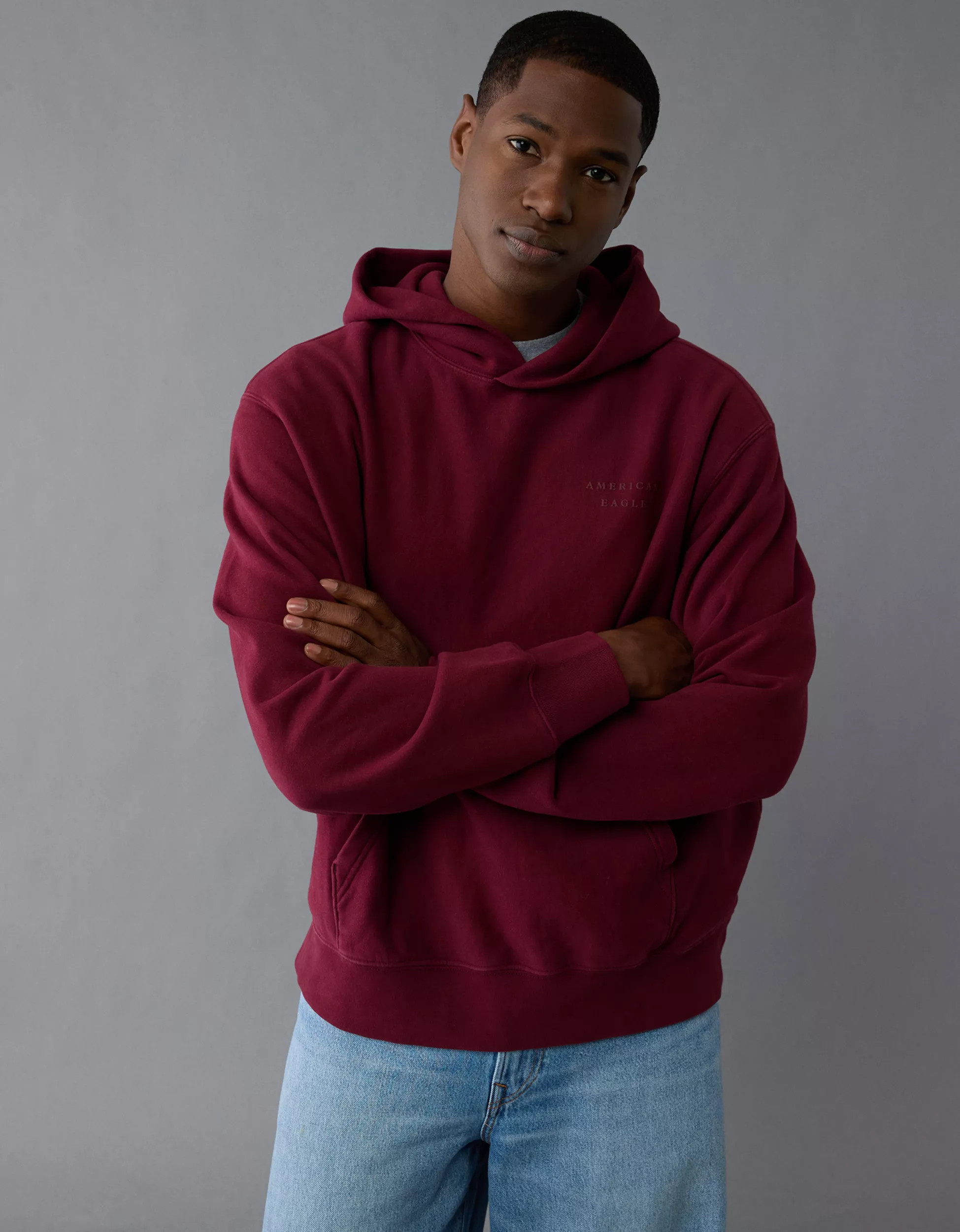 AE Laidback Luxe Heavyweight Graphic Hoodie | American Eagle Outfitters (US & CA)