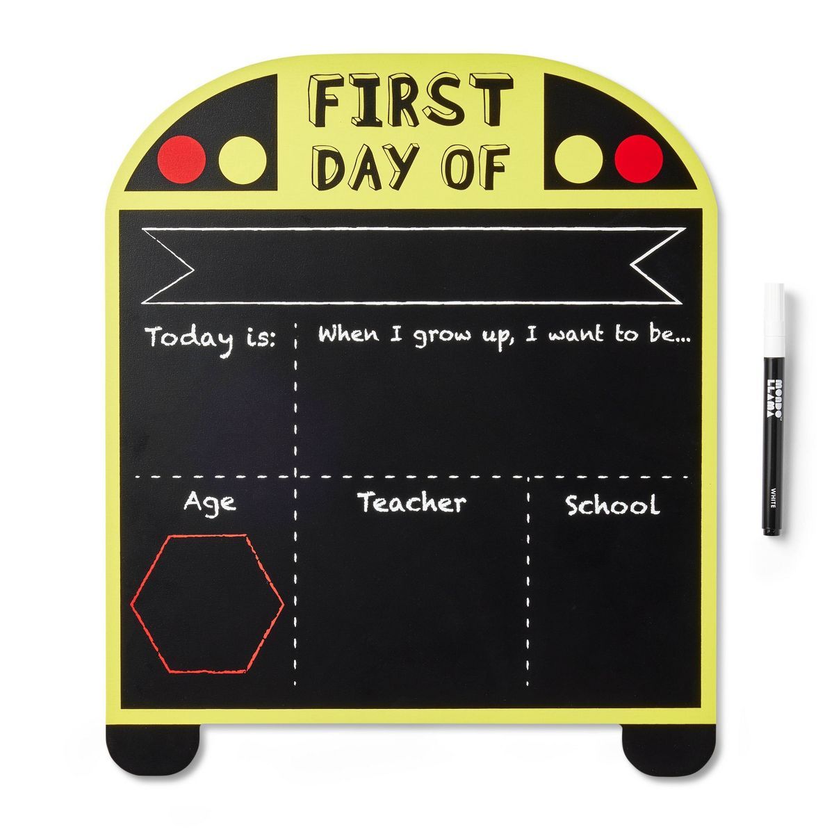 Reversible First & Last Day of School Sign School Bus - Mondo Llama™ | Target