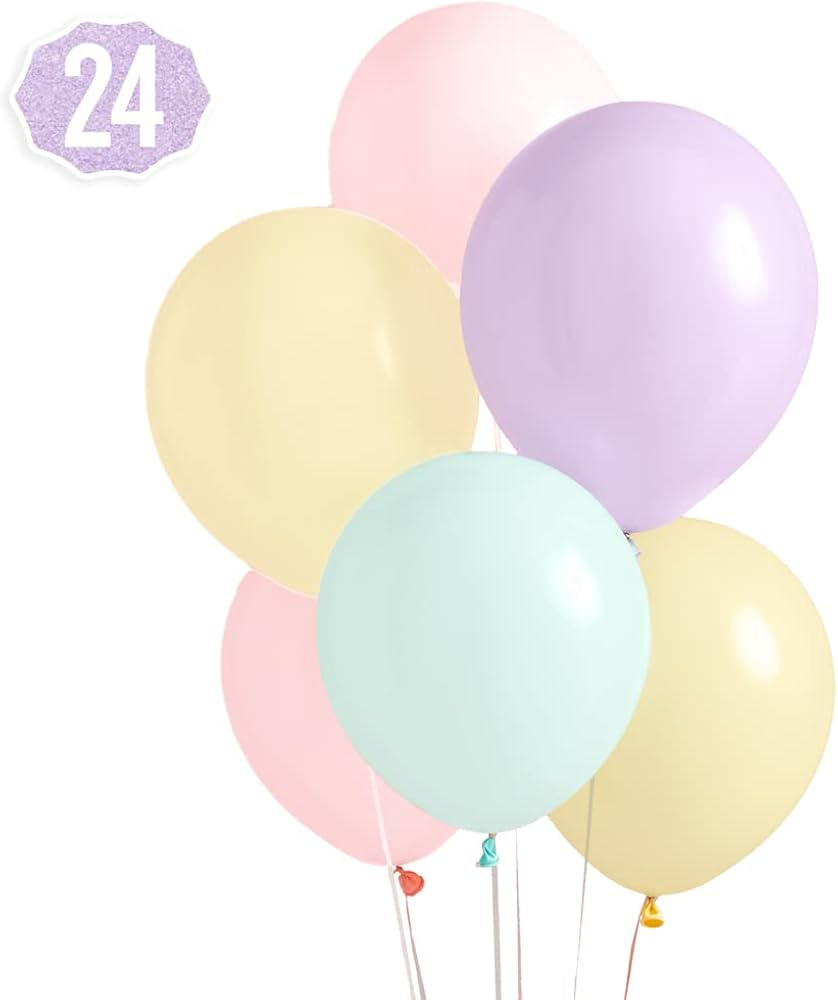 xo, Fetti Pastel Birthday Balloon Set - 24 pk, 12" | Bachelorette Party Decorations, Garden Brida... | Amazon (US)