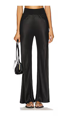 Enza Costa Satin Bias Pants in Black from Revolve.com | Revolve Clothing (Global)