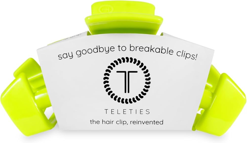TELETIES - Large Hair Clip - For Thick to Super-Thick Hair - Strong Grip, Bendable Teeth, Comfort... | Amazon (US)
