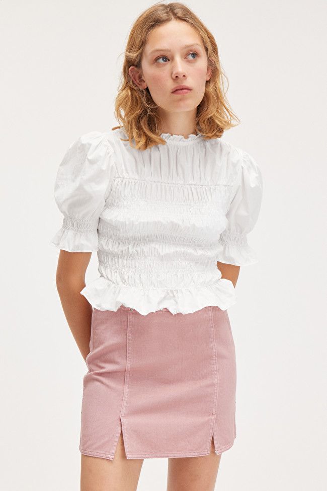 Puffy Sleeve Smock Top | Monki