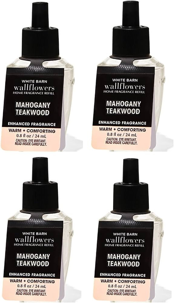 Bath & Body Works WallFlowers Fragrance Refill 0.8 Oz 4 Pack (Mahogany Teakwood) | Amazon (US)