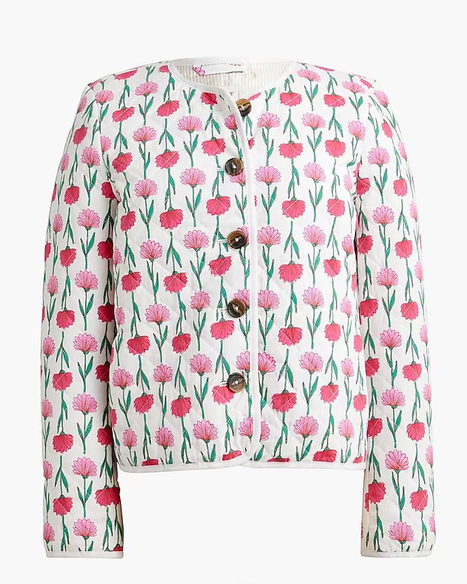 Floral quilted jacket | J.Crew Factory