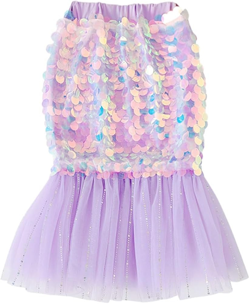 Toddler Baby Girls Mermaid Tail Tutu Sequins Dress Birthday Tulle Skirt Casual Beach Sundress Par... | Amazon (US)
