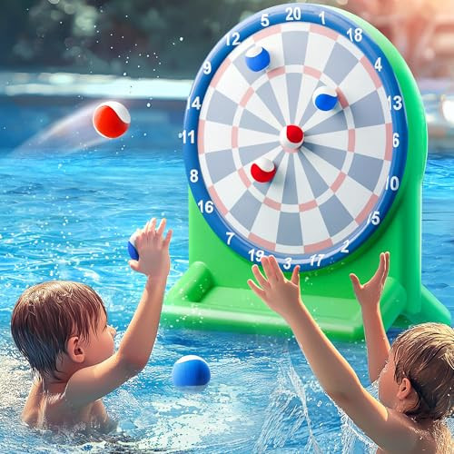 Funscape Kids Fun Pool Toys, Inflatable Dart Board Toss Water Game, Swimming Pool Float, Beach Yard Outdoor Play, Summer Birthday Party Sport Gift 3 4 5 6 7 8 9 12 Yrs Boy Girl Teen Adult Family-Green | Amazon (US)