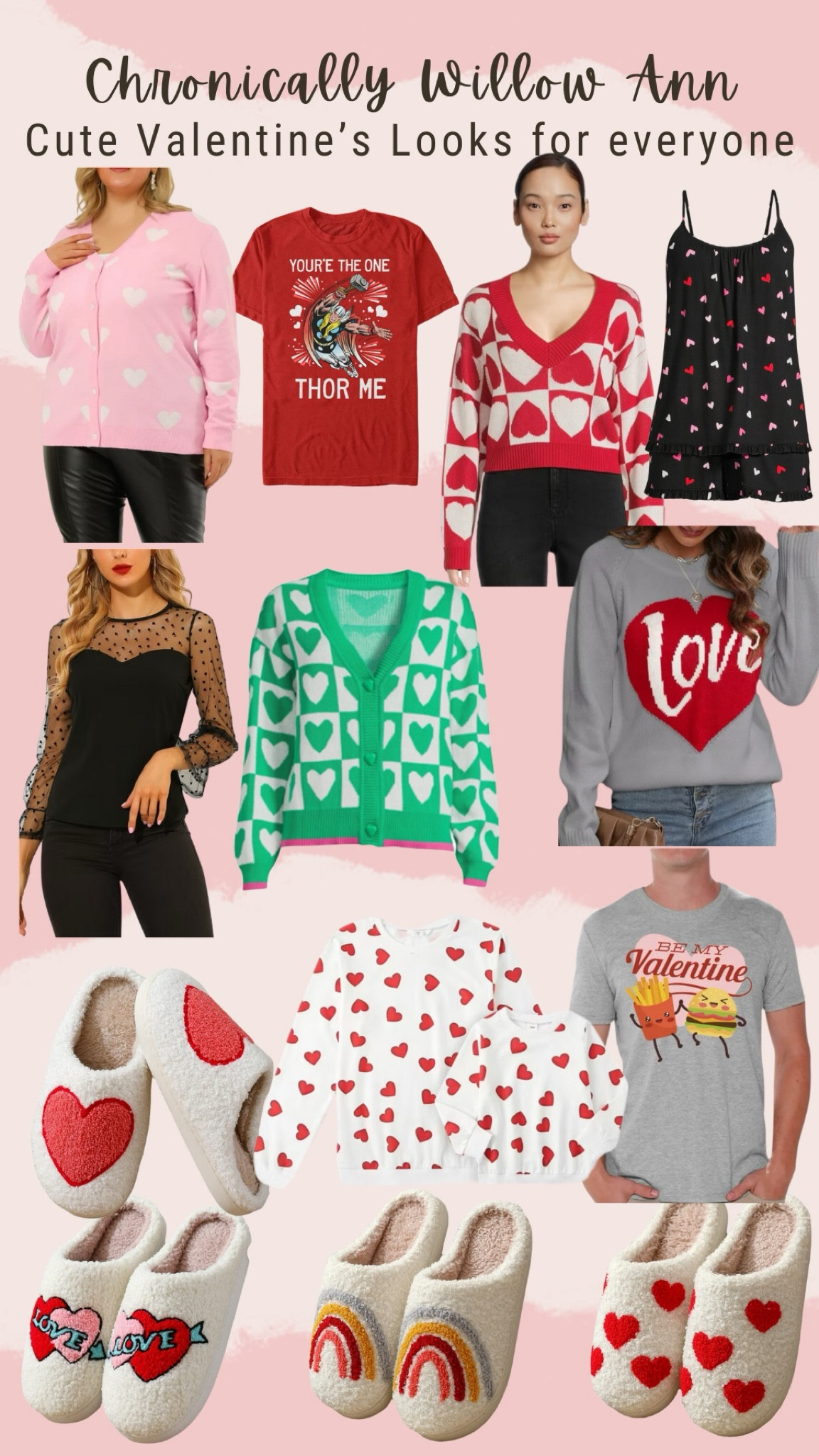 The cutest and most shorts me Valentine’s Day style. I love how cute these pieces are and that they coordinate with each other, great
Things for Valentine’s Day styles, Galentine’s day styles. Perfect for baking cookies with friends and spending love day. Heart theme, love theme, cute slippers great
For a Valentine’s Day basket 

#LTKGiftGuide #LTKfindsunder50 #LTKSeasonal