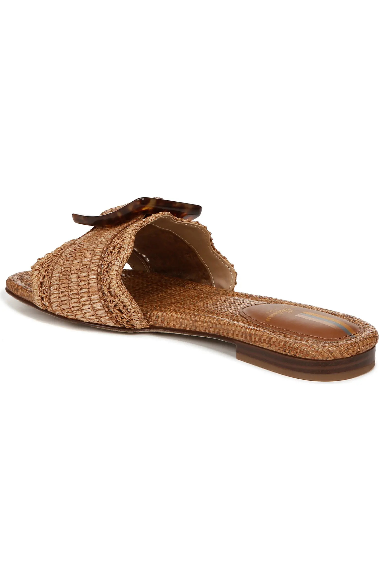 Bambi Raffia Buckle Slide Sandal (Women) | Nordstrom