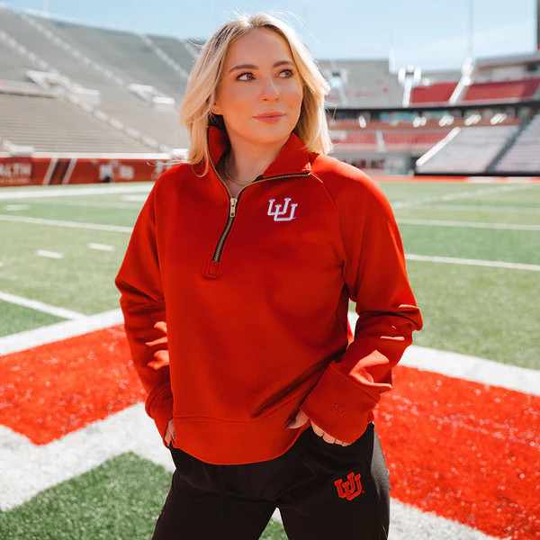 Utah Oxford Zip-Up, Crimson | Albion Fit