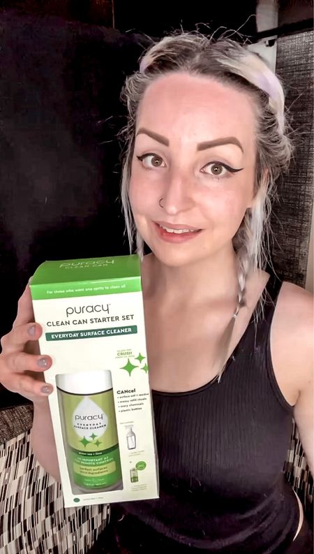 Keeping my home clean + CANceling plastic by using @puracy recyclable aluminum can cartridge system! 🧼😇  #giftedbypuracy

 🌿 plant powered formula
✨ No single use-plastic
🧼 Quick and easy refill 

This product works amazing + the refills are easy to put in, while also remaining leak proof! Better for the environment by creating less waste🌱 This cleaner is a very light scent of green tea & lime. 

🌿 Make the switch with code: KRISTIN15OFF 