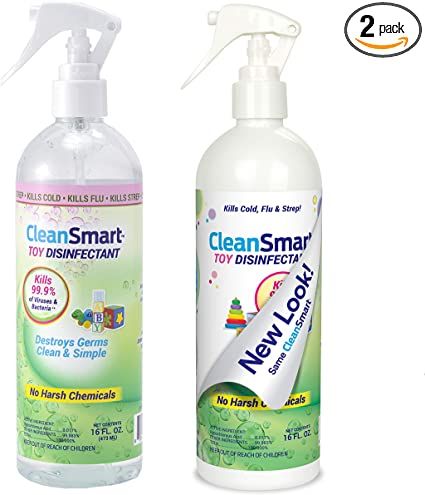 CleanSmart Toy Disinfectant Spray Kills 99.9% of Viruses and Bacteria, Rinse Free, 16 oz Bottle, ... | Amazon (US)