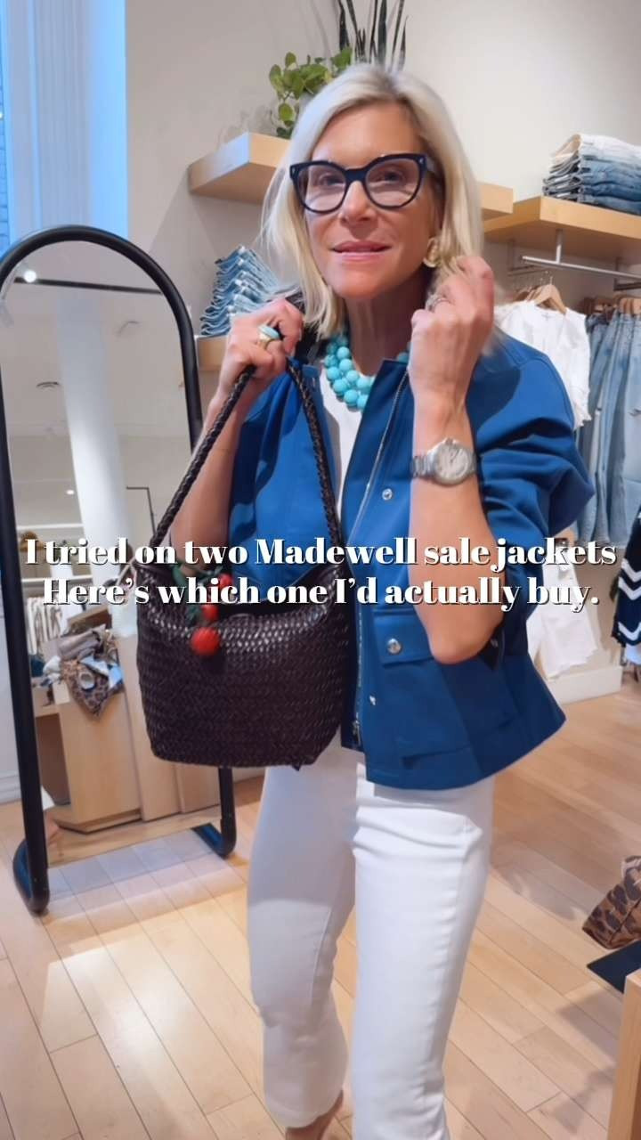 I tried on two Madewell sale jackets - here’s which one I’d actually buy.

Both work with white jeans, but they give totally different looks. The blue jacket feels more classic and structured, while the field jacket is lighter, softer, and easier for spring layers.

Fit note: both have a relaxed fit, so I’d stay true to size unless you want extra room for sweaters.

Easy with white jeans, a tank, and sandals now - then sneakers or flats later. 

 #LTKxMadewell #LTKSaleAlert