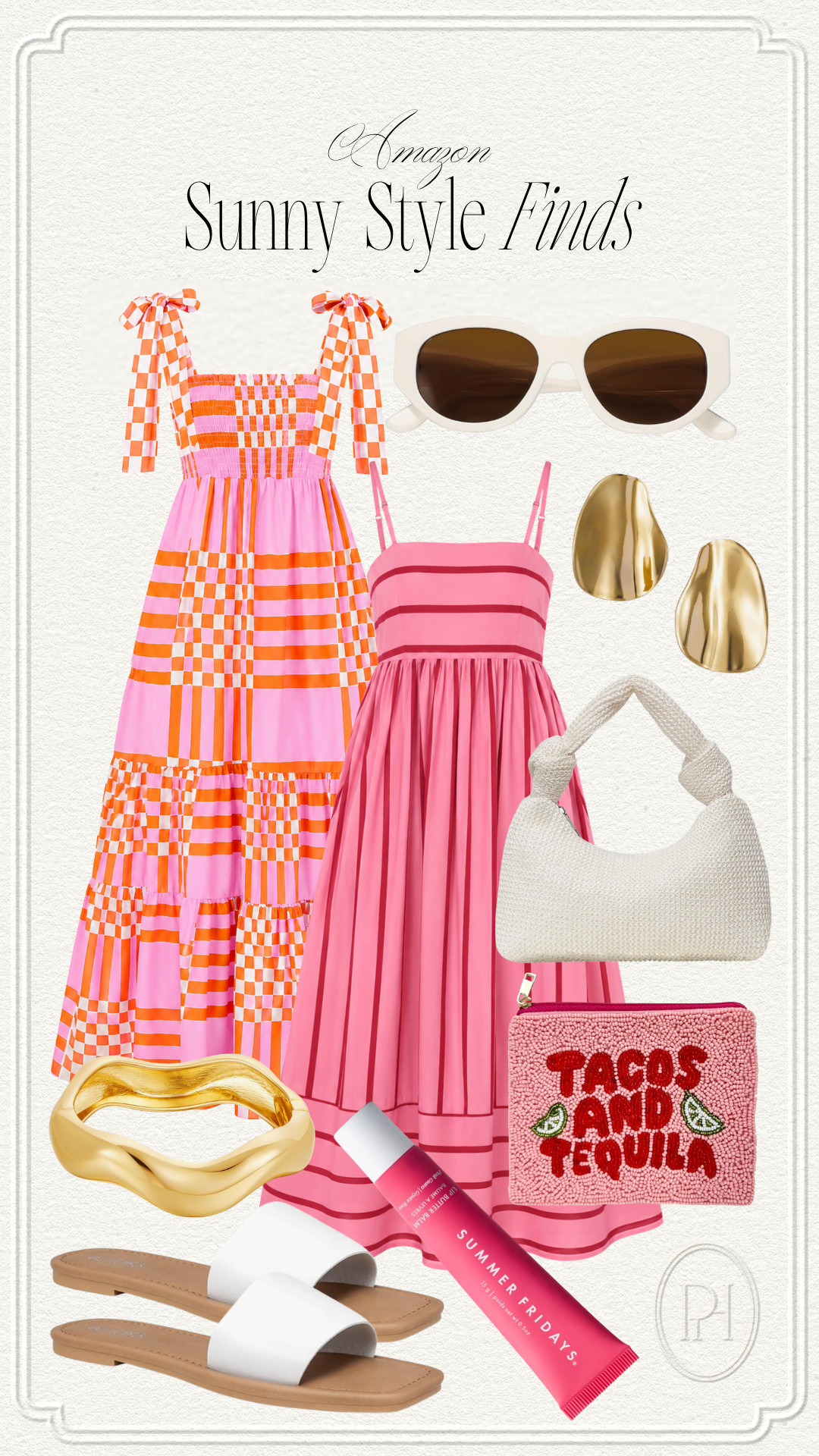 The prefect Amazon style finds for your next sunny day look!

pink dress, colorful dress, maxi dress, midi dress, sundress, casual dress, white sandals, gold bracelet,, bangle bracelet, gold earrings, white sunglasses, white handbag, lip gloss, lip balm, beaded handbag, beaded clutch, striped dress, summer style, summer looks, summer outfit, summer fashion 

 #LTKgrwm #LTKootd #LTKTravel