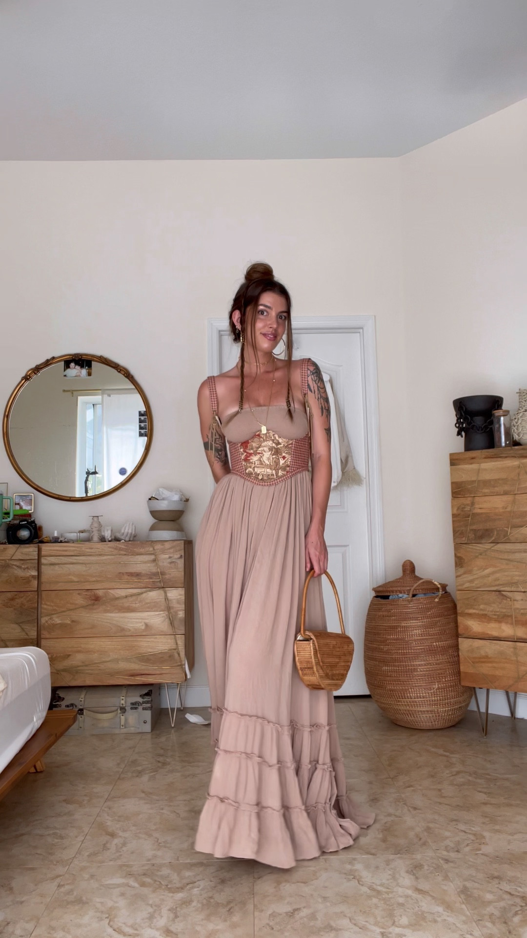 Bohemian maxi dress style. I got the dress in the color Taupe 

#LTKSeasonal #LTKFestival #LTKstyletip